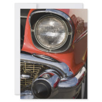 Classic Car Chrome Parts and Headlight Personalized Invites