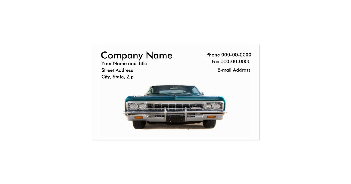 Classic Car Collector Business Card Zazzle