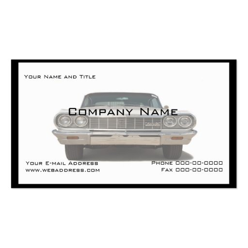 Classic Car Collector Business Card