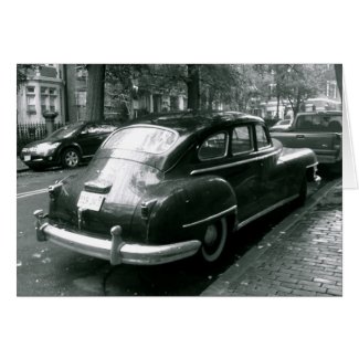 Classic car in Beacon Hill Photo Note Card