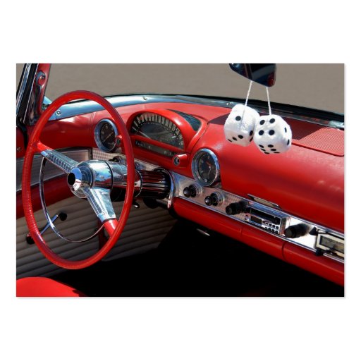 Classic Car Interior Business Cards (front side)