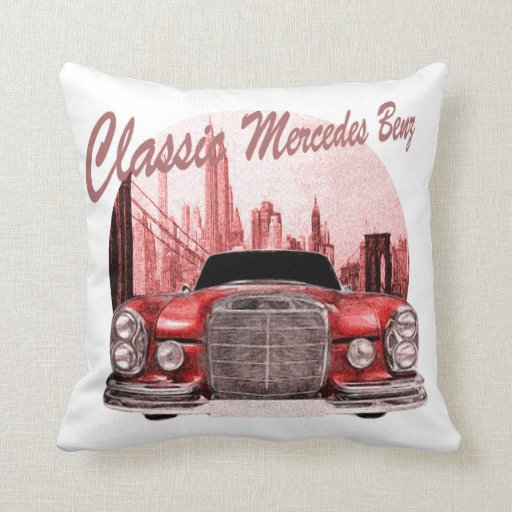 Classic Car Mercedes Benz Throw Pillow Zazzle
