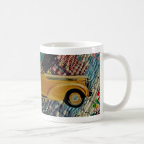 Classic Car on Quilt mugs