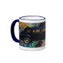 Classic Car on Quilt, Navy-mod Coffee Mugs