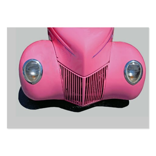 classic car painted pink business card templates (front side)