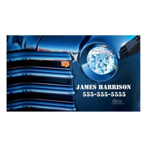 Classic Car Zoot Suit Business Card (front side)