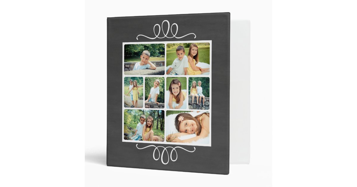 Classic Chalkboard Photo Album with Chic Details Binder Zazzle