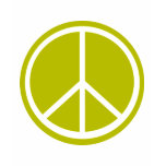Classic Chartreuse Green Peace Sign Tee Shirts