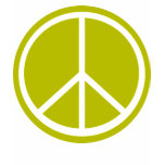 Classic Chartreuse Green Peace Sign T-shirts