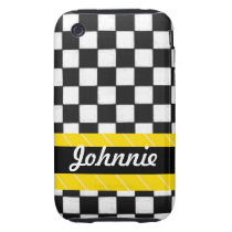 Classic Checkerboard Pattern Personalized Tough Iphone 3 Case