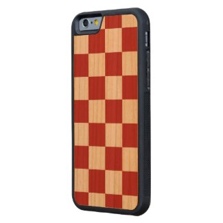 Classic Checkered Red and White Pattern Cherry iPhone 6 Bumper