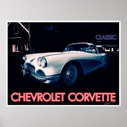 Classic Chevrolet Corvette Print print