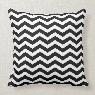 Classic Chevron Black and White Pillows