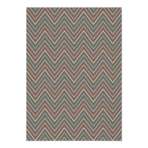Classic Chevron Grey Bridal Shower Invitation