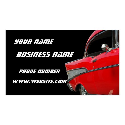 Classic Chevy Business Card (front side)