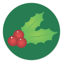 Classic Christmas Holly stickers by toxiferousholidays Classic Christmas Holly stickers