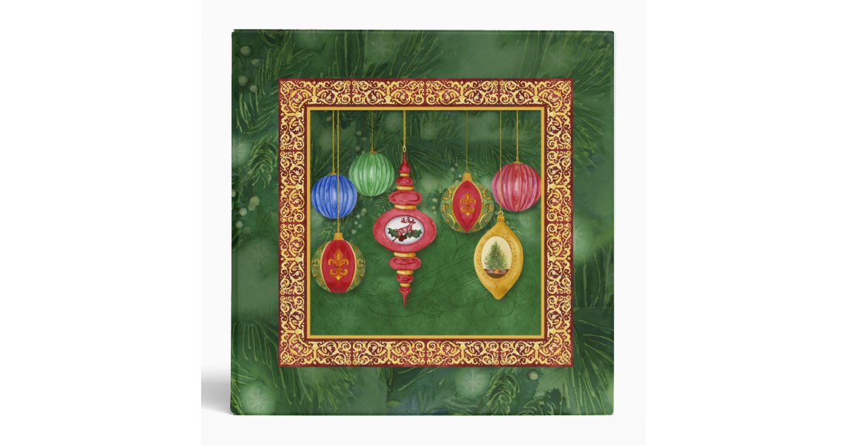 quot classic christmas ornament quot scrapbook photo binder zazzle quot classic christmas ornament quot scrapbook photo binder zazzle