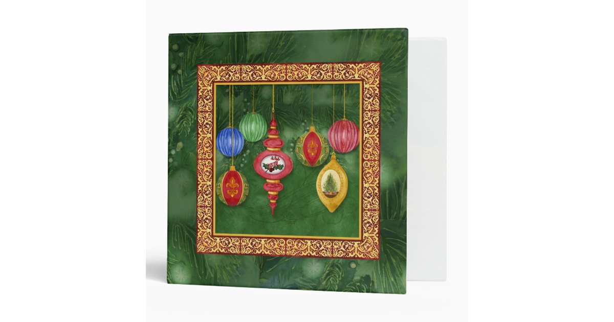 quot classic christmas ornament quot scrapbook photo binder zazzle quot classic christmas ornament quot scrapbook photo binder zazzle