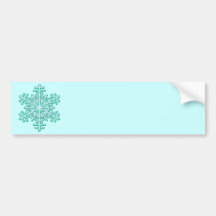 Classic Christmas Winter Snowflake Bumper Stickers