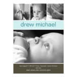 Classic Collage Baby Photo Birth Announcement invitations