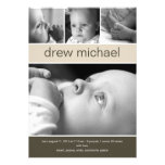 Classic Collage Baby Photo Birth Announcement invitations