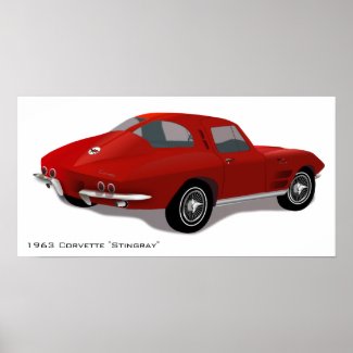 Classic Corvette Stingray Poster