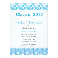 Classic country style floral and plaids graduation custom invitations