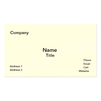 Classic Cream-Colored  Business Cards Template