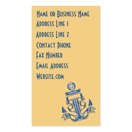 Classic Cruise Ship Travel Business Card (back side)