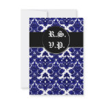 Classic Damask Blue (Wedding) invitations