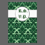 Classic Damask Green (Wedding) invitations