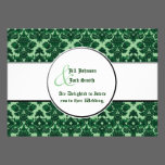 Classic Damask Green (Wedding) invitations
