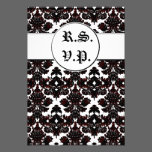 Classic Damask Hint of Red (Wedding) invitations