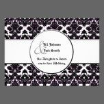 Classic Damask Hint of Violet (Wedding) invitations