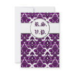 Classic Damask Purple (Wedding) invitations