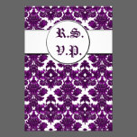 Classic Damask Purple (Wedding) invitations