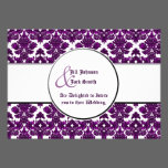 Classic Damask Purple (Wedding) invitations