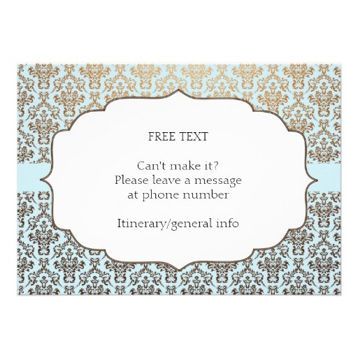 Classic Damask Wedding Invitation