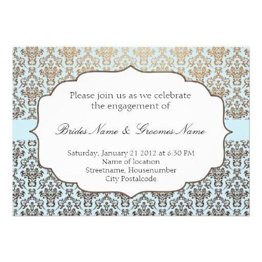 Classic Damask Wedding Invitation