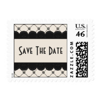Classic Deco Save The Date Custom Postage