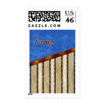 Classic Deco Stripes Sorry Postage Stamp