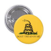 Classic Don't Tread on Me, Gadsden flag tea party Pinback Button