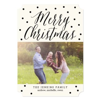 Classic Dots Christmas Holiday Photo Cards