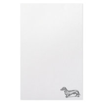 Classic Doxie - Black Stationery