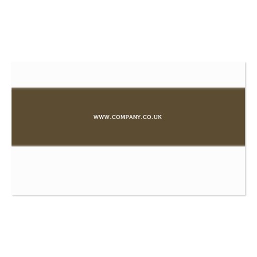 Classic Elegance Brown & White Business Cards (back side)