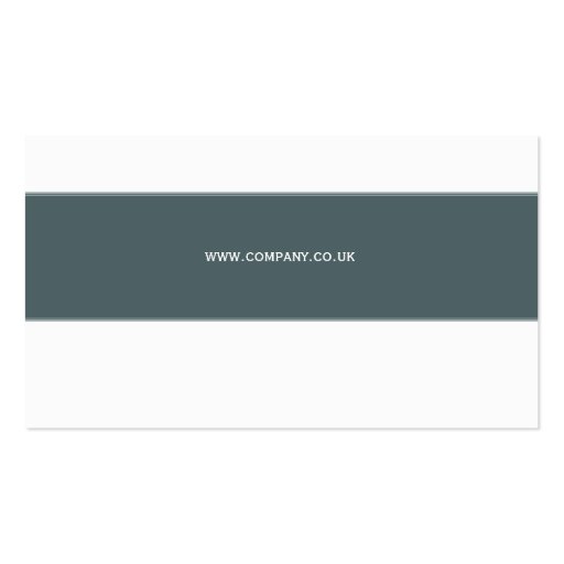 Classic Elegance Cadet Blue & White Business Card Template (back side)