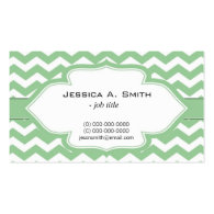 Classic, elegant and modern chevron lime green business card template