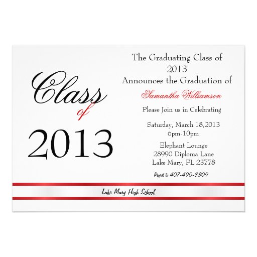 Classic Elegant Graduation Annoucement/Invitation