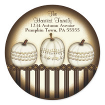 Classic Elegant Pumpkin Address Label stickers by NicChic Classic Elegant Pumpkin Address Label stickers