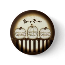 Classic Elegant Pumpkin Button by MissNNick Classic Elegant Pumpkin Button